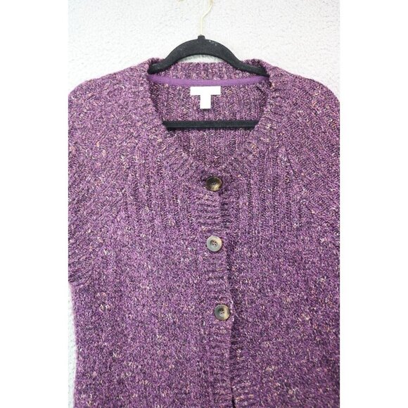 Charter Club Short Sleeve Wool Blend Button Up Sweater-Size XL - Picture 3 of 11